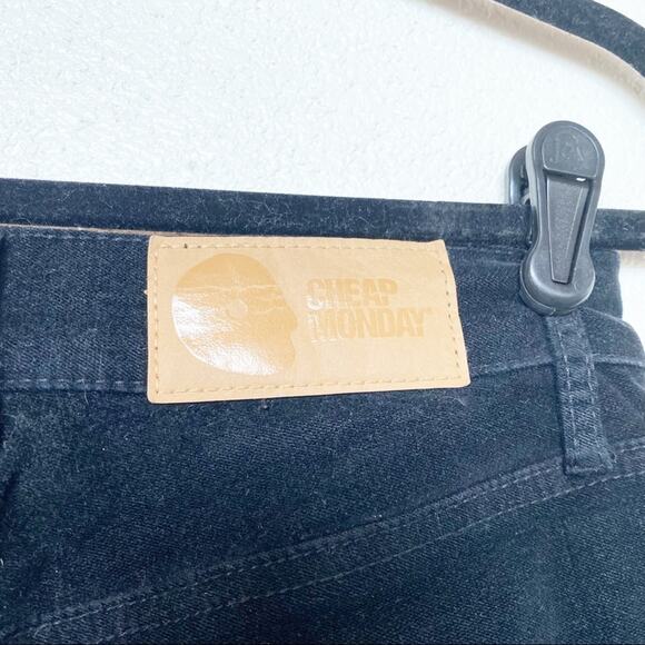 Cheap Monday Velour Skinny Jeans Black Size 26 - Picture 8 of 10